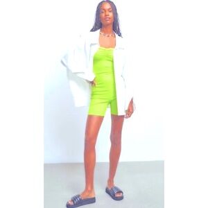 UO Flatbush Tube Top Romper light green